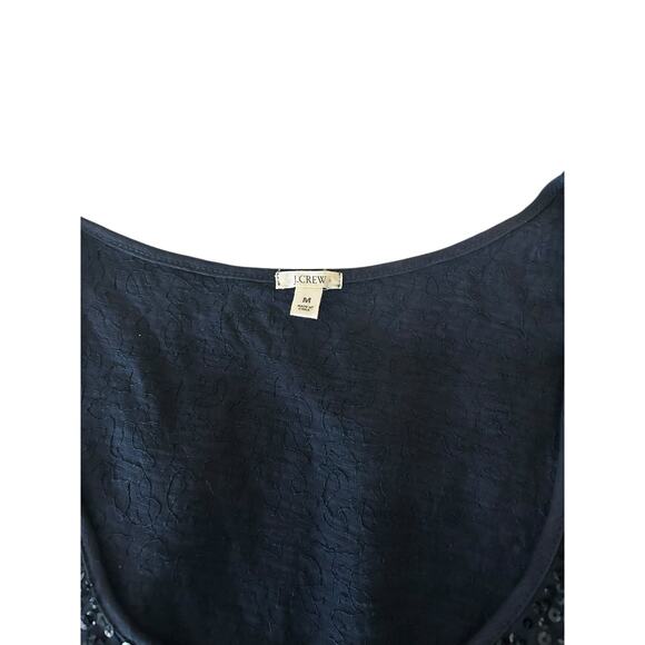 J.Crew Women’s Dark Navy All-Over Sequin Tank Top Size Medium - Picture 5 of 5